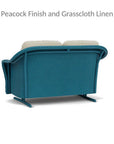 Lloyd Flanders Reflections Wicker Glider Loveseat Sunbrella Cushions