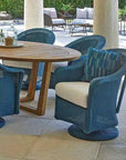 Reflections Wicker Patio Swivel Rocker Dining Chair - LOOMLAN - Lloyd Flanders - Outdoor Dining Chairs
