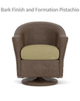 Reflections Wicker Patio Swivel Rocker Dining Chair - LOOMLAN - Lloyd Flanders - Outdoor Dining Chairs