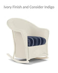 Lloyd Flanders Reflections Wicker Porch Rocker Chair Sunbrella Cushion