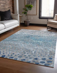 LOOMLAN Rugs Renora Gray Washable Indoor-Outdoor Rug