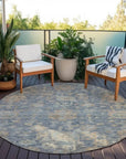 LOOMLAN Rugs Riga Blue Washable Indoor-Outdoor Rug
