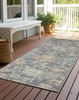 LOOMLAN Rugs Riga Blue Washable Indoor-Outdoor Rug