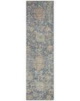 LOOMLAN Rugs Riga Blue Washable Indoor-Outdoor Rug