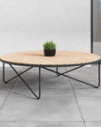 Rimini Coffee Table Teak Wood & Aluminum - LOOMLAN - SUNPAN - Outdoor Coffee Tables