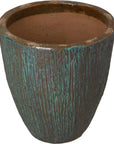 Emissary Ripple Round Ceramic Planter