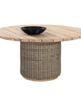 Riviera Natural Wood Outdoor Dining Table - LOOMLAN - SUNPAN - Outdoor Dining Tables
