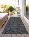 Riyala Black Washable Indoor - Outdoor Rug - LOOMLAN - LOOMLAN Rugs - Outdoor Rugs