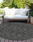 Riyala Black Washable Indoor - Outdoor Rug - LOOMLAN - LOOMLAN Rugs - Outdoor Rugs