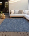 Riyala Blue Washable Indoor - Outdoor Rug - LOOMLAN - LOOMLAN Rugs - Outdoor Rugs