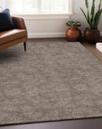 LOOMLAN Rugs Riyala Brown Washable Indoor-Outdoor Rug