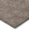 LOOMLAN Rugs Riyala Brown Washable Indoor-Outdoor Rug