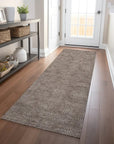 LOOMLAN Rugs Riyala Brown Washable Indoor-Outdoor Rug