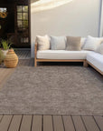 LOOMLAN Rugs Riyala Brown Washable Indoor-Outdoor Rug