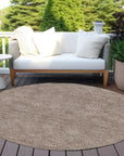 LOOMLAN Rugs Riyala Brown Washable Indoor-Outdoor Rug