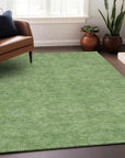 LOOMLAN Rugs Riyala Green Washable Indoor-Outdoor Rug