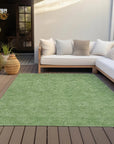 LOOMLAN Rugs Riyala Green Washable Indoor-Outdoor Rug