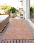 LOOMLAN Rugs Riyala Orange Washable Indoor-Outdoor Rug