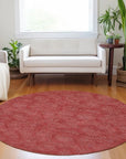LOOMLAN Rugs Riyala Red Washable Indoor-Outdoor Rug