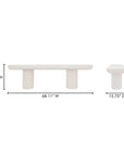 Rocca Cream Concrete Design Outdoor Bench - LOOMLAN - Moe's Home - Outdoor Benches
