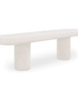 Rocca Cream Concrete Design Outdoor Bench - LOOMLAN - Moe's Home - Outdoor Benches