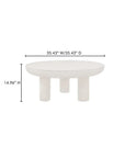 Moe's Home Rocca Cream Concrete Outdoor Coffee Table