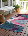 LOOMLAN Rugs Rory Green Washable Indoor-Outdoor Rug