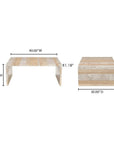 Moe's Home Rosa Rosso Levanto Marble Outdoor Coffee Table