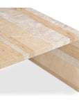 Moe's Home Rosa Rosso Levanto Marble Outdoor Coffee Table
