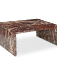Moe's Home Rosa Rosso Levanto Marble Outdoor Coffee Table