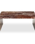 Moe's Home Rosa Rosso Levanto Marble Outdoor Coffee Table