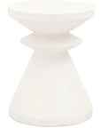 Essentials For Living Round Pawn Accent Table Ivory Concrete