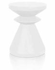 Essentials For Living Round Pawn Accent Table Ivory Concrete