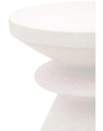 Essentials For Living Round Pawn Accent Table Ivory Concrete