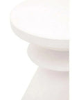 Essentials For Living Round Pawn Accent Table Ivory Concrete