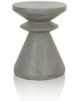 Essentials For Living Round Pawn Accent Table Slate Gray Concrete