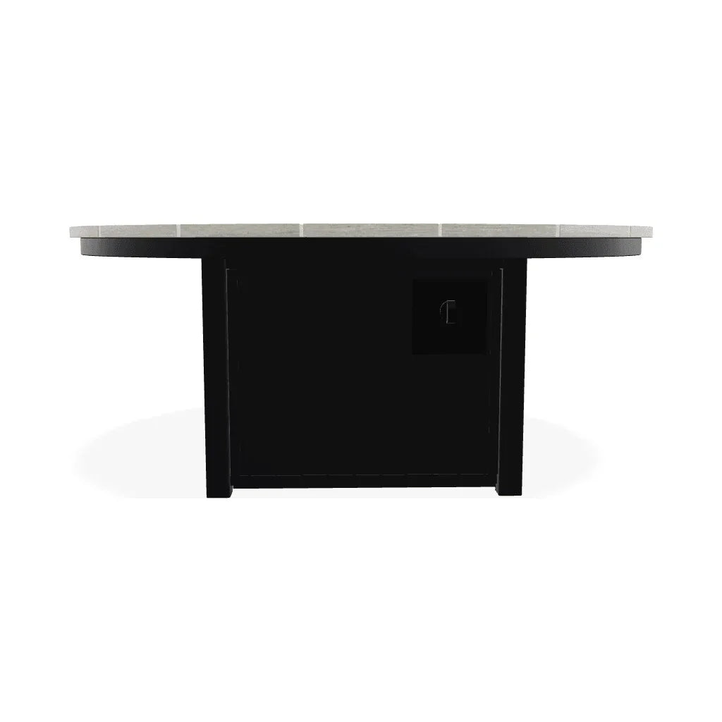 Round Polymer Top Chat Height Fire Table - LOOMLAN - Telescope - Outdoor Fire Tables