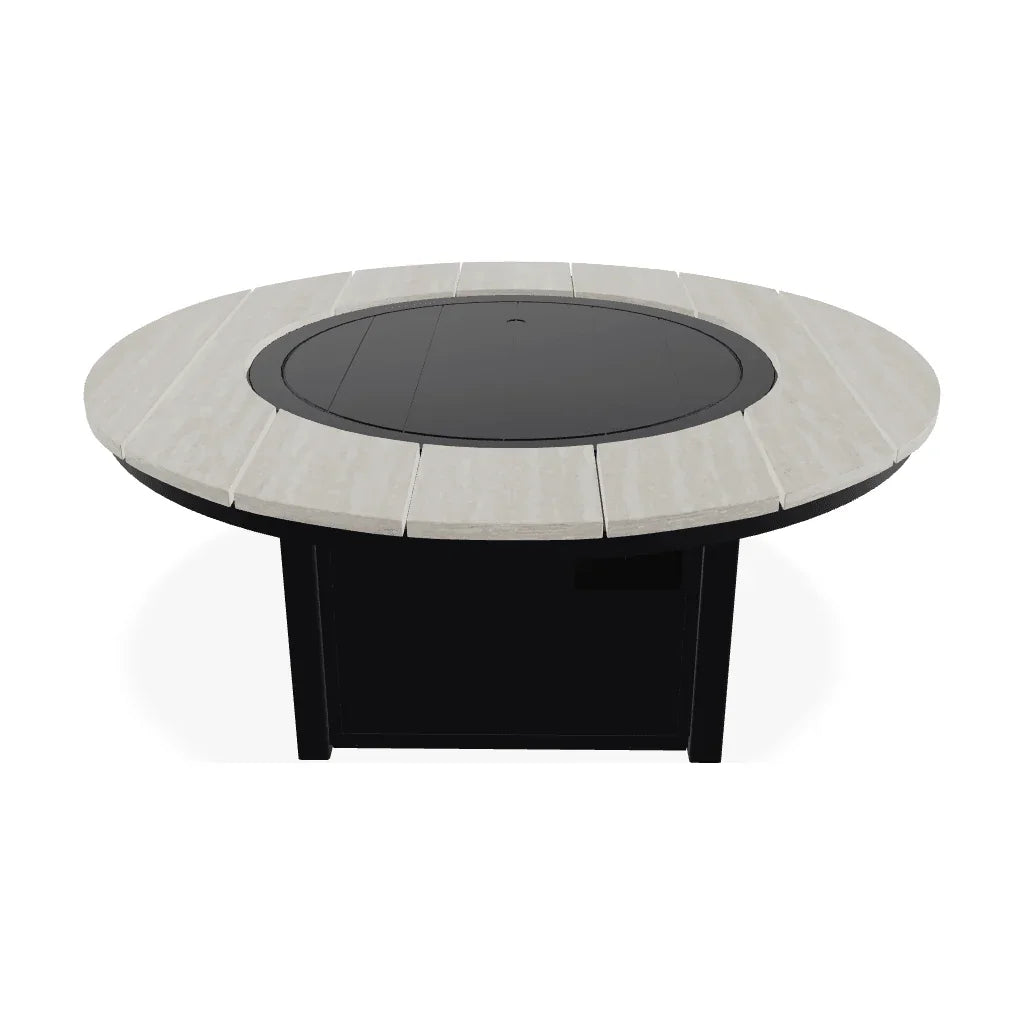 Round Polymer Top Chat Height Fire Table - LOOMLAN - Telescope - Outdoor Fire Tables