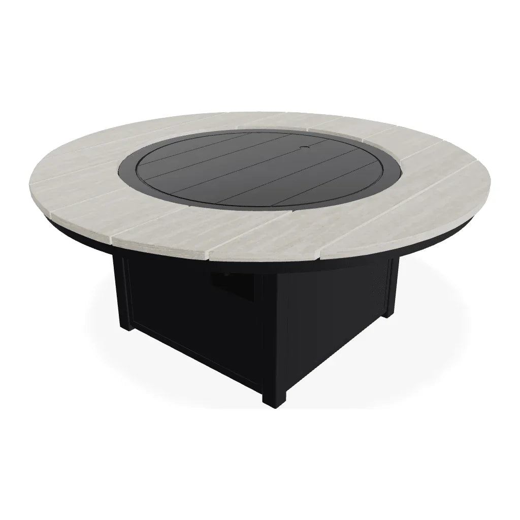 Round Polymer Top Chat Height Fire Table - LOOMLAN - Telescope - Outdoor Fire Tables