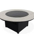 Round Polymer Top Chat Height Fire Table - LOOMLAN - Telescope - Outdoor Fire Tables