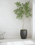 Emissary Round Ridge Ceramic Planter