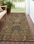 LOOMLAN Rugs Rustica Brown Washable Indoor-Outdoor Rug