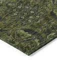 LOOMLAN Rugs Rustica Green Washable Indoor-Outdoor Rug