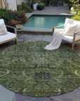 LOOMLAN Rugs Rustica Green Washable Indoor-Outdoor Rug
