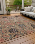 LOOMLAN Rugs Rustica Khaki Washable Indoor-Outdoor Rug