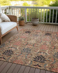LOOMLAN Rugs Rustica Khaki Washable Indoor-Outdoor Rug