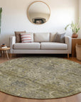 LOOMLAN Rugs Rustica Taupe Washable Indoor-Outdoor Rug