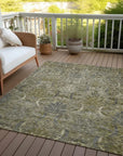 LOOMLAN Rugs Rustica Taupe Washable Indoor-Outdoor Rug