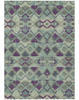 LOOMLAN Rugs Rustira Blue Washable Indoor-Outdoor Rug