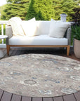 LOOMLAN Rugs Ruvina Brown Washable Indoor-Outdoor Rug